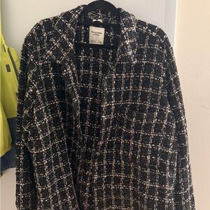 Abercrombie & Fitch Tweed Shacket oversized